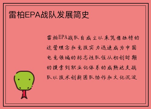 雷柏EPA战队发展简史